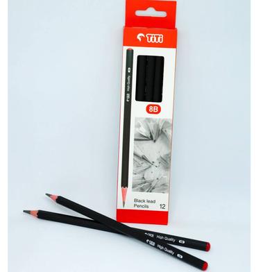 Titi Artist Drawing Black Lead Pencils 8B 12 Pencils/Box image