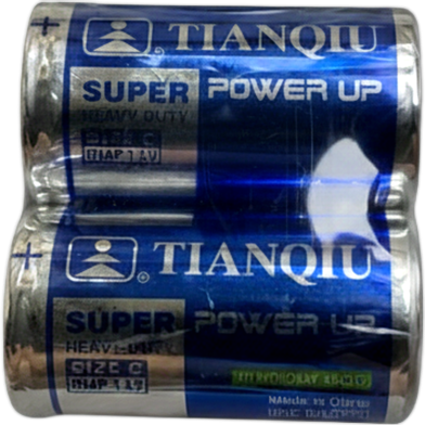 Tianqiu Super Heavy Duty Size C Batteries 2 Pcs Pack image