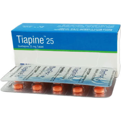 Tiapine 25 mg Tablet 10's Strip image