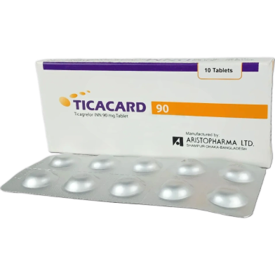 Ticacard 90 mg Tablet 10's Pack image