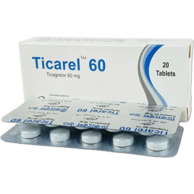 Ticarel 60 mg Tablet 10's Strip image