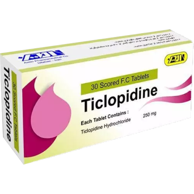 Ticlopid 250 mg Tablet 10's Strip image