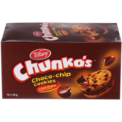Tiffany Chunkos Chocolate C.Chips Cookies 43gm 10 pcs Box image