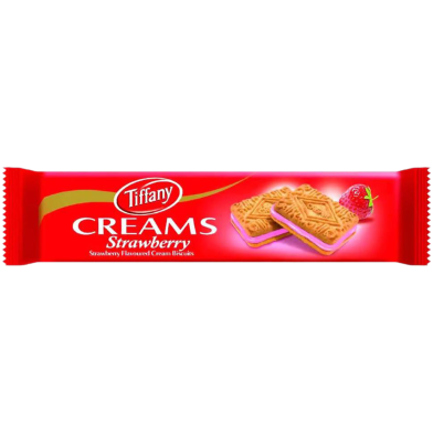 Tiffany Strawberry Creams Biscuits 84gm image
