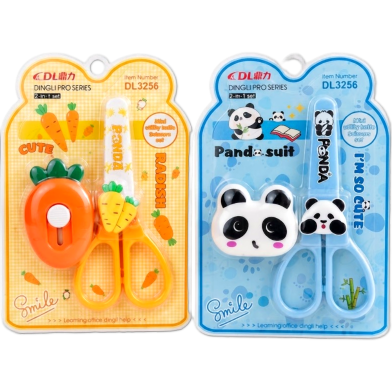 Tijera Mas Cutter Zanahoria y Panda - Vida Cosas Lindas-1 Pc image