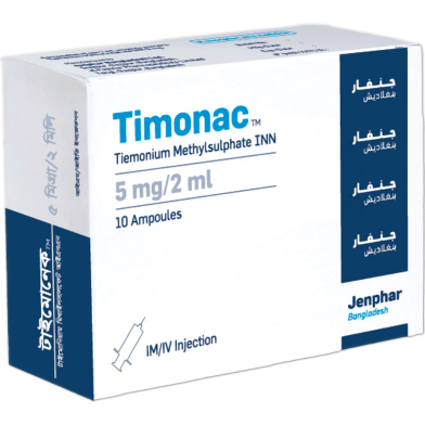 Timonate 5 mg/2 ml IM/IV Injection 2 ml ampoule image