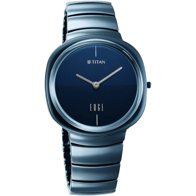 Titan Edge Ceramic Blue Dial Analog Watch for Men - 1696QC03 image
