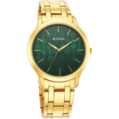 Titan Karishma Radiance Green Dial Analog Watch for Men - 1825YM07 image