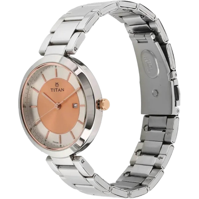 Titan Neo Rose Gold Dial Analog Watch for Women - 2480KM01 image