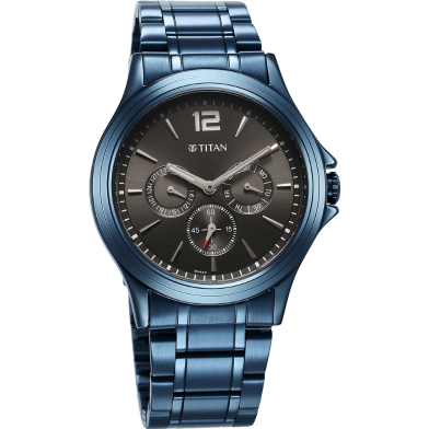 Titan Neo Splash Anthracite Dial Multi Stainless Steel Strap Watch for Men - 1698QM01 image