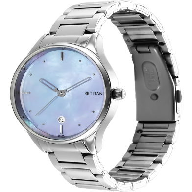 Titan Pastel Dreams Purple Mother of Pearl Dial Metal Strap Watch - 2670SM11 image