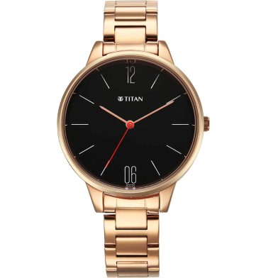 Titan Quartz Analog Black Dial Watch for Women - 2648WM05 image