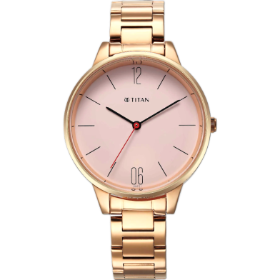 Titan Quartz Analog Rose Gold Dial Watch For Women image