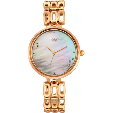 Titan Raga Chic - Mother Of Pearl Dial Metal Strap Watch - 2659WM01 image