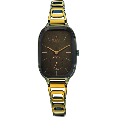 Titan Raga Chic Quartz Analog Green Dial Green Metal Strap Watch for Women - 2687QM01 image