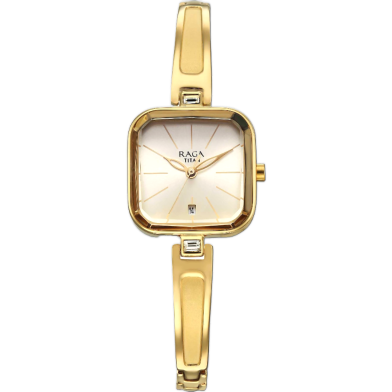 Titan Raga Viva Gold Dial Analog Watch For Women image