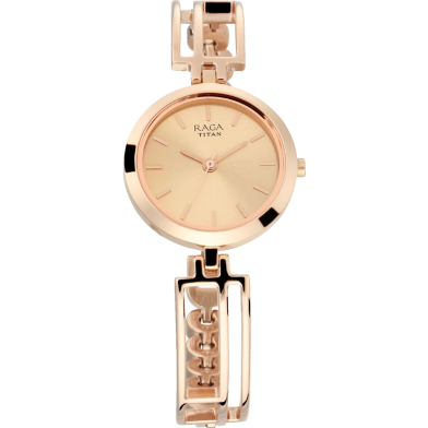 Titan Raga Viva Rose Gold Dial Metal Strap Watch - 2622WM01 image
