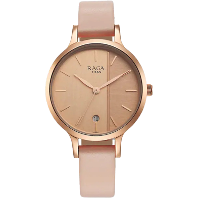 Titan Raga Viva Rose Gold Dial Watch for Women - 2684WL01 image