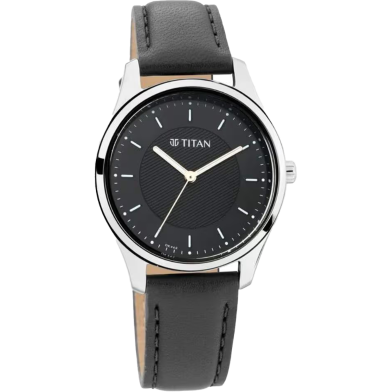 Titan Urban Anthracite Dial Leather Strap Watch - 2639SL13 image