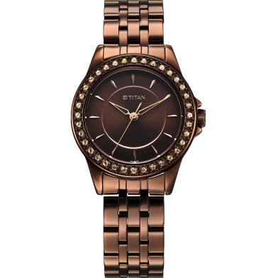 Titan Women Brass Round Shape Watch - 9798QM01 image