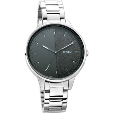 Titan Workwear Black Dial Analog Metal Strap Watch For Women image