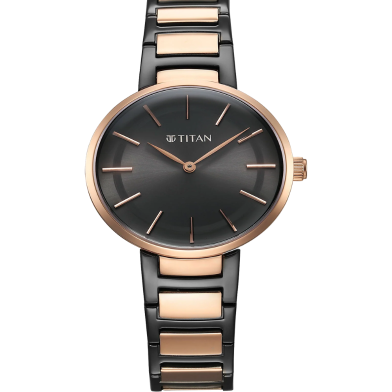 Titan Workwear Quartz Analog Anthracite Dial Stainless Steel Strap Watch for Women - 95183KM02 image
