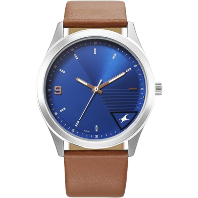 Titan Workwear Watch with Silver Dial and Leather Strap - 1806SL03 image