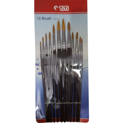 Titi Artist Round Color Brush (1-12) 12Pcs image