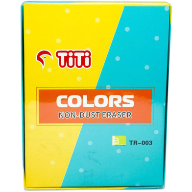 Titi Colors Non Dust Eraser 1Box - 40 Pcs image