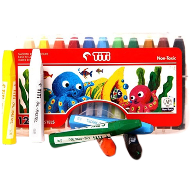 Titi Oil Pastels 12 Shades Box -Non Toxic image