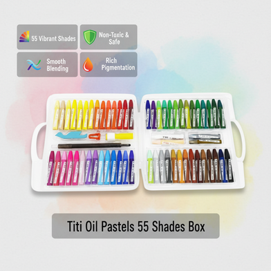 Titi Oil Pastels 55 Shades Box -Non Toxic Slide 2