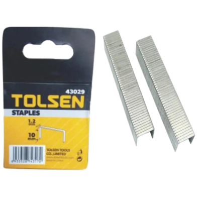 Tolsen 1000 pcs Staples Wire Refill 1.2x10 mm with Wood Plywood chipboard image