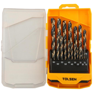 Tolsen 19Pcs Black And Gold HSS Twist Drill Bits Set image