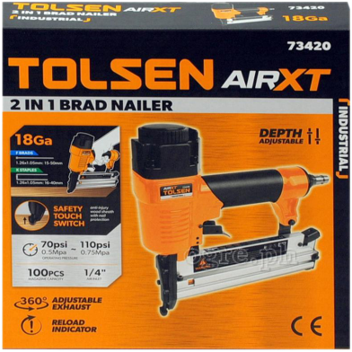 Tolsen 2 In 1 Brad Nailer Industrial - 73420 image