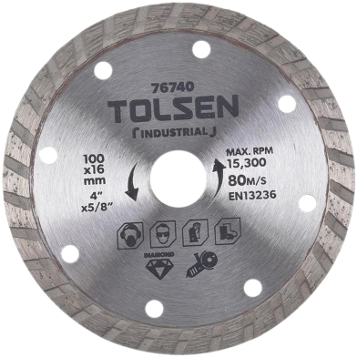 Tolsen 4inch Diamond Cutting Disc Industrial Grade For Tile Cutting image