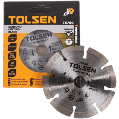 Tolsen 4inch Diamond Cutting Disc Industrial Grade For Tile Cutting image