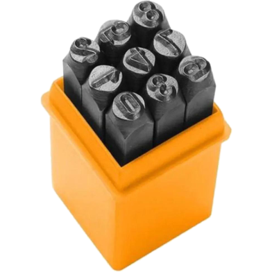 Tolsen 9 Pcs Steel Number Figure Punch Set 3 mm image