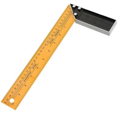 Tolsen Carpentry Angle Tri Square 10 Inch Aluminum Handle image