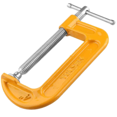 Tolsen G-Clamp / C Clamp 100 mm 4 Inch Zinc plated thread bar image