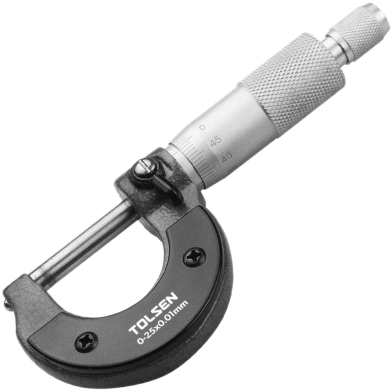 Tolsen Micrometer 0 - 25 mm Machinist Measuring w/ Case image