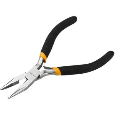 Tolsen Mini Long Nose Pliers 4.5 inch Bi-Dipped Handle image
