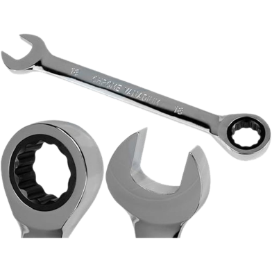 Tolsen Ratchet Gear Spanner Fixed Head 18 mm Combination Wrench Cr-V image