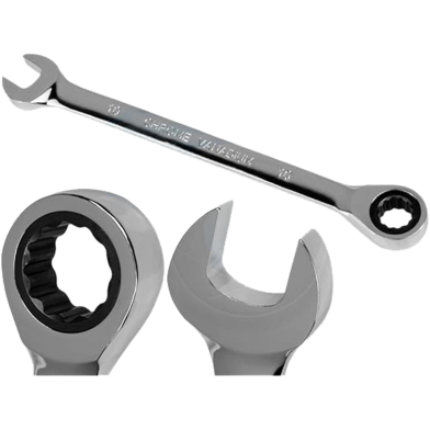 Tolsen Ratchet Gear Spanner Fixed Head 10 mm Combination Wrench Cr-V image