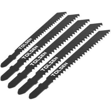 Tolsen T111C Jigsaw Blades Set 100mm 8tpi Wood Industrial 5pcs image