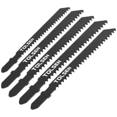 Tolsen T144D Jigsaw Blades Set 100mm 6tpi Wood Industrial 5pcs image