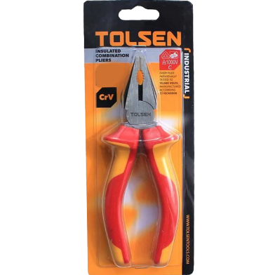 Tolsen VDE 1000V Insulated Combination Pliers 8 Inch 200mm VDE/GS certificated image