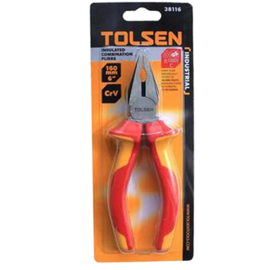 Tolsen VDE 1000V Insulated Combination Pliers 6 Inch 160mm VDE/GS certificated image