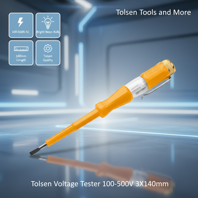 Tolsen Voltage Tester 100-500V 3X140mm Neon Bulb - Model : 38114 Slide 2