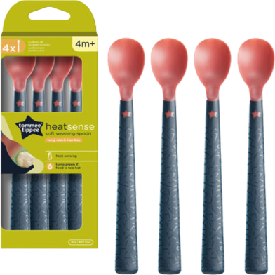 Tommee Tippee Heat Sensing Soft Weaning Spoon (4 Months Plus) Set image