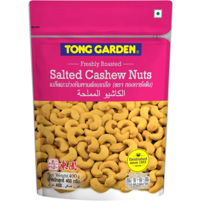 ‎Tong Garden Salted Cashew Nuts (লবণাক্ত এবং কাজুবাদাম) - 400 gm image